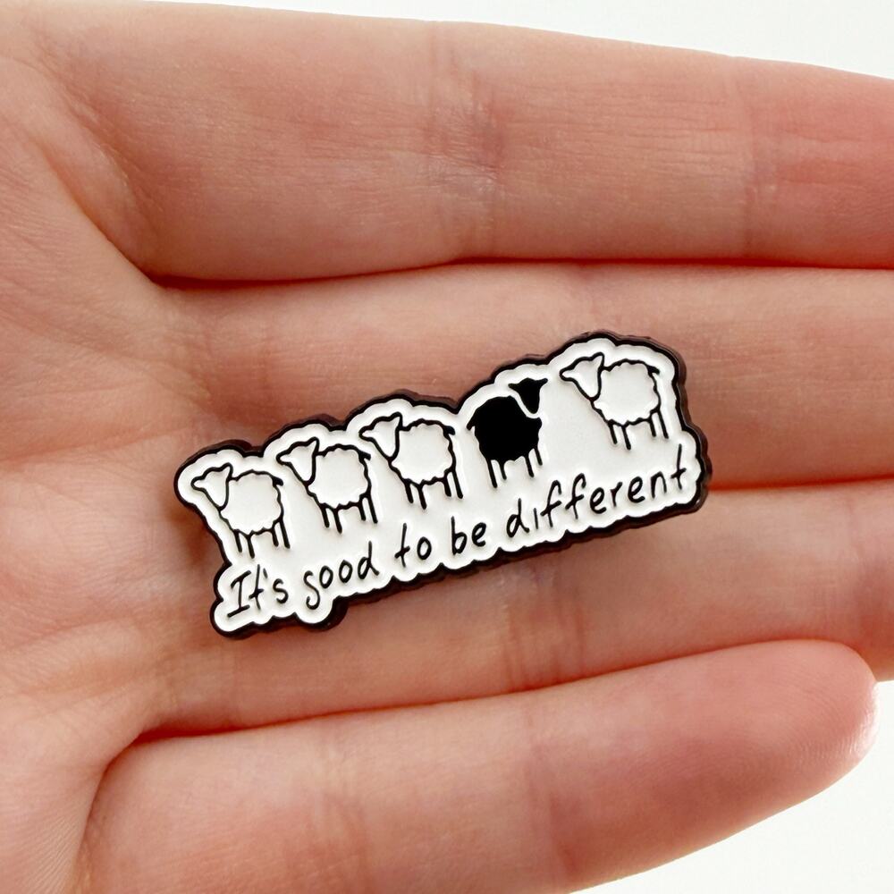 It's Good To Be Different Black Sheep Soft Enamel Pin